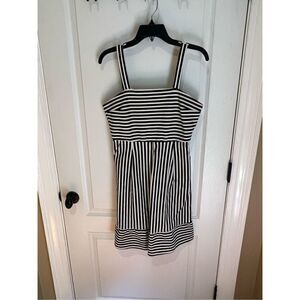 Brixton Ivy Black and White Stripe Dress with pockets